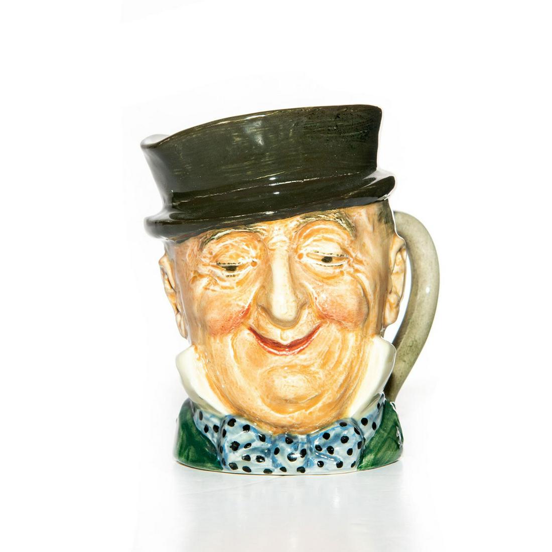 MR. MICAWBER D5843 - ODD - ROYAL DOULTON CHARACTER JUG: Charles Dickens' Characters series. Doulton backstamp. Artist: Harry Fenton Issued: 1938-1948 Dimensions: 4.5"H Manufacturer: Royal Doulton Country of Origin: England