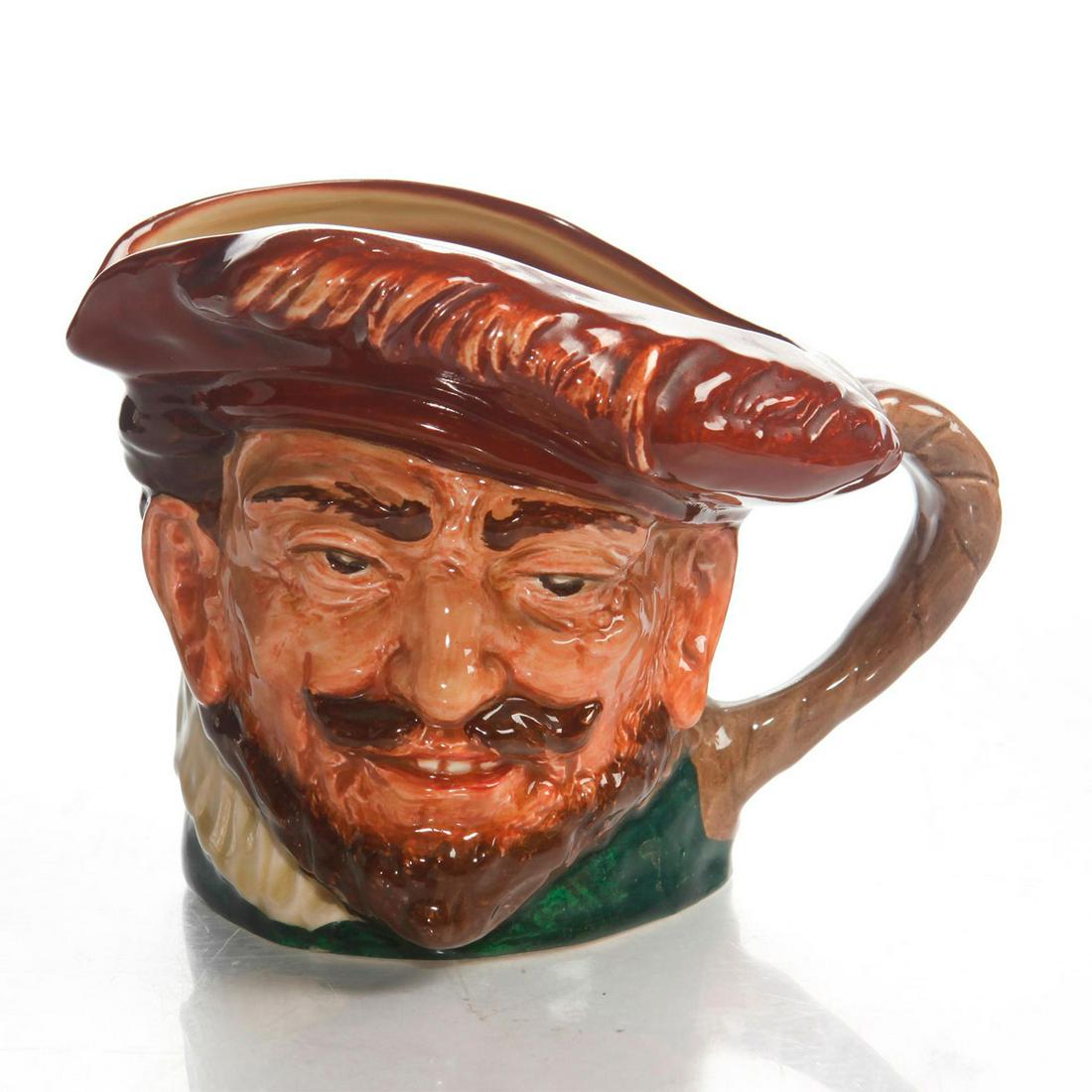 DRAKE D6115 - LARGE - ROYAL DOULTON CHARACTER JUG: Rope handle. Doulton backstamp. Artist: Harry Fenton Issued: 1940-1960 Dimensions: 6"H Manufacturer: Royal Doulton Country of Origin: England