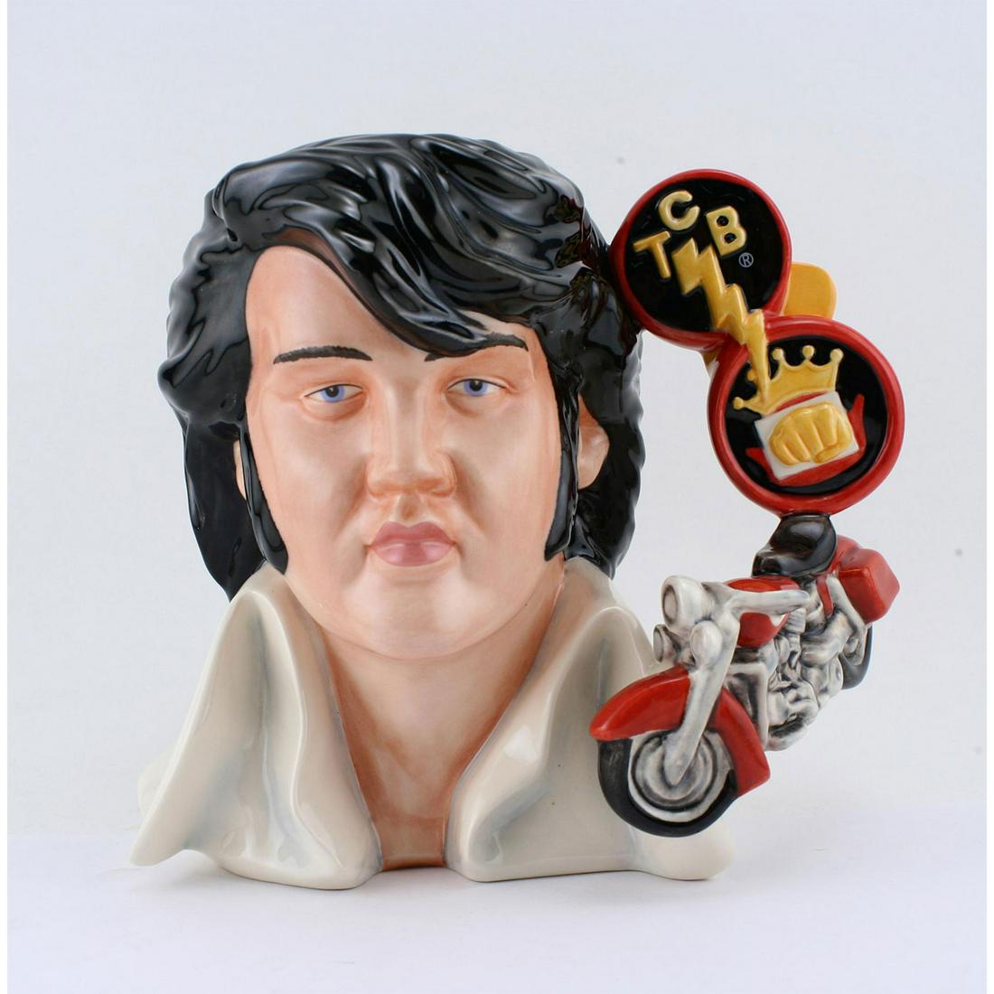 ELVIS VIVA LAS VEGAS EP10 - LARGE - ROYAL DOULTON: Elvis "Viva Las Vegas" EP10 - Large Character Jug; Ltd. of 1,700. - Entertainers Dimensions: 7"H Manufacturer: Royal Doulton Country of Origin: England