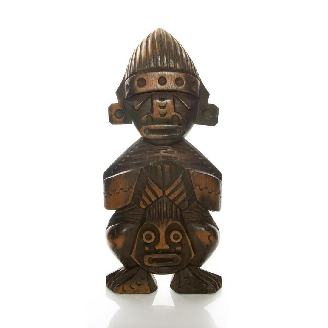 VINTAGE AFRICAN HANDCRAFTED FIGURAL WOODEN WALL PLAQUE (1 of 3)