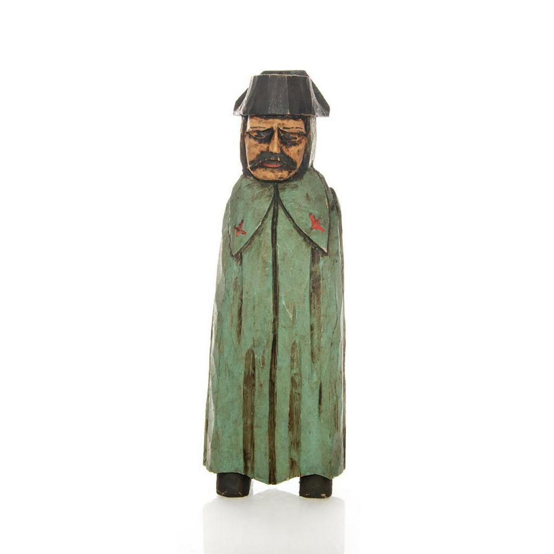VINTAGE WOODEN CHARACTER STATUE SPANISH CIVIL GUARDSMAN (1 of 3)