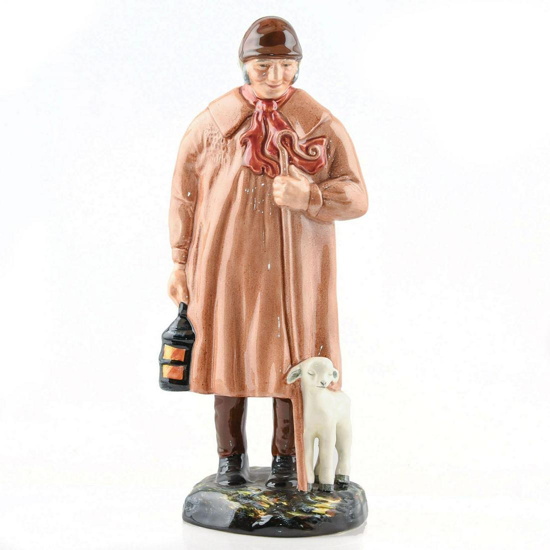 SHEPHERD HN1975 - ROYAL DOULTON FIGURINE: Designer: Harry Fenton Height:8.5" (21.42cm) Issued:1945-1975 - Farm & CountryArtist: Henry Fenton Artist: Henry Fenton Issued: 1945 - 1975 Dimensions: 8.5"H Manufacturer: Royal Doulton Country of Ori