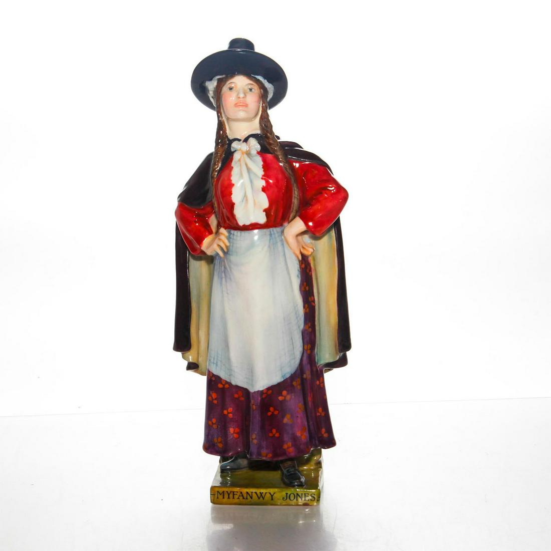 ROYAL DOULTON FIGURINE, MYFANWY JONES HN39: A very rare Art Deco figurine, also recorded as The Welsh Girl. Artist: Ernest W. Light Issued: c. 1925 Dimensions: 11.5"H x 5"W Manufacturer: Royal Doulton Country of Origin: England