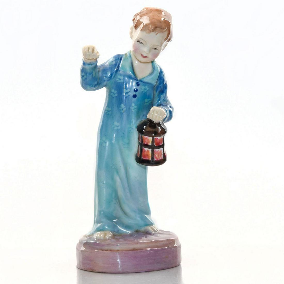 ROYAL DOULTON FIGURINE, WEE WILLIE WINKIE HN2050: Since the 17th century, nursery rhymes have been used as a fun way to help children develop vocabulary and counting skills in the form of short poems or songs. Peggy Davies and Leslie Harradine have r