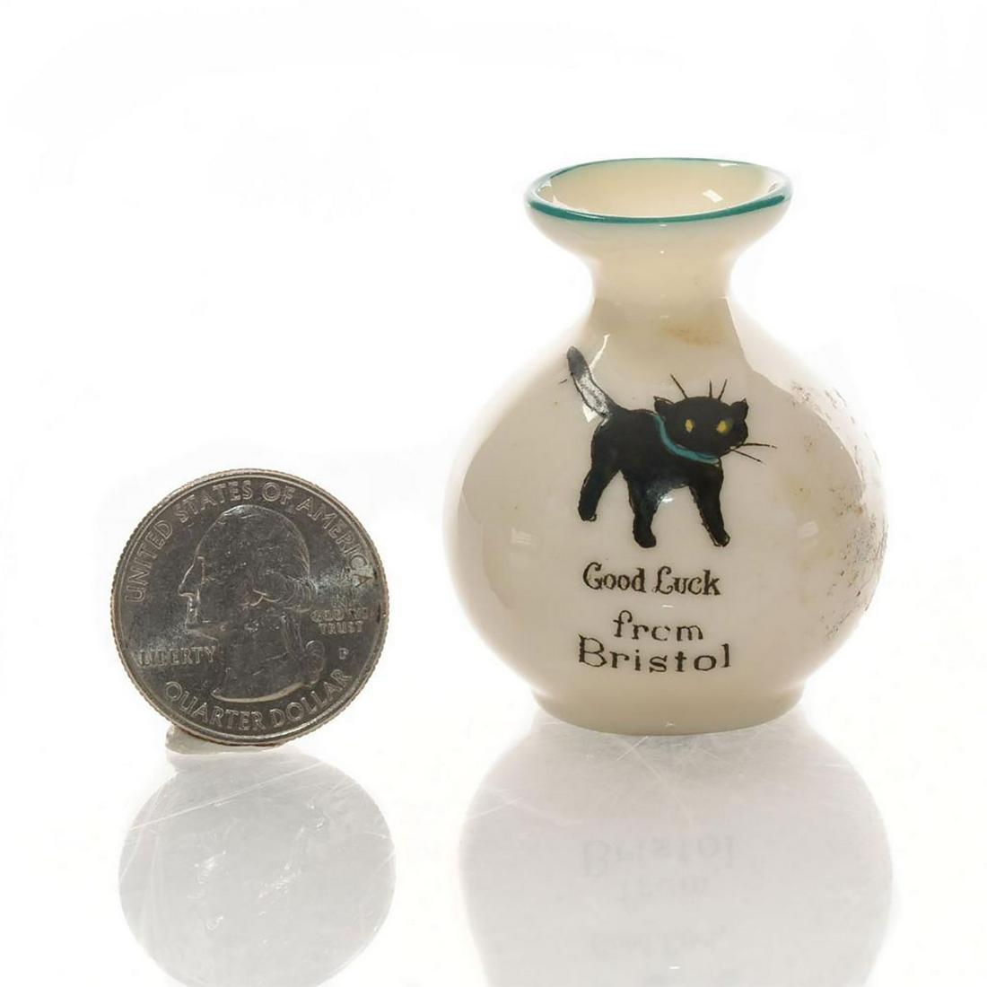 ARCADIAN CRESTED HERALDIC CHINA MINIATURE VASE, BRISTOL (1 of 3)