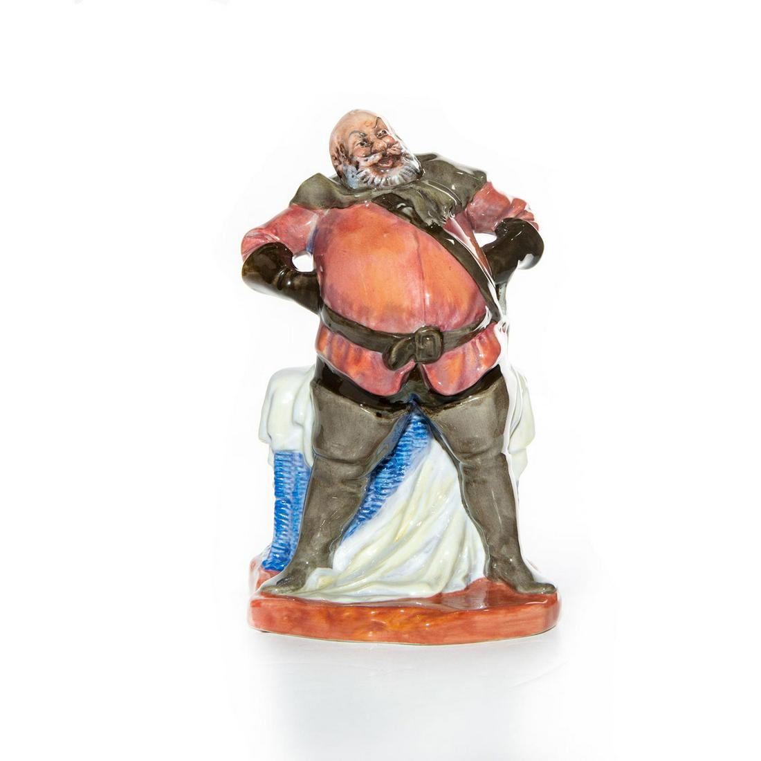 ROYAL DOULTON FIGURINE, FALSTAFF HN2054: Sir John Falstaff is a fictional character who appears in three plays by William Shakespeare as a companion to Prince Hal, the future King Henry V. In a world where old fashioned values seems to be lo