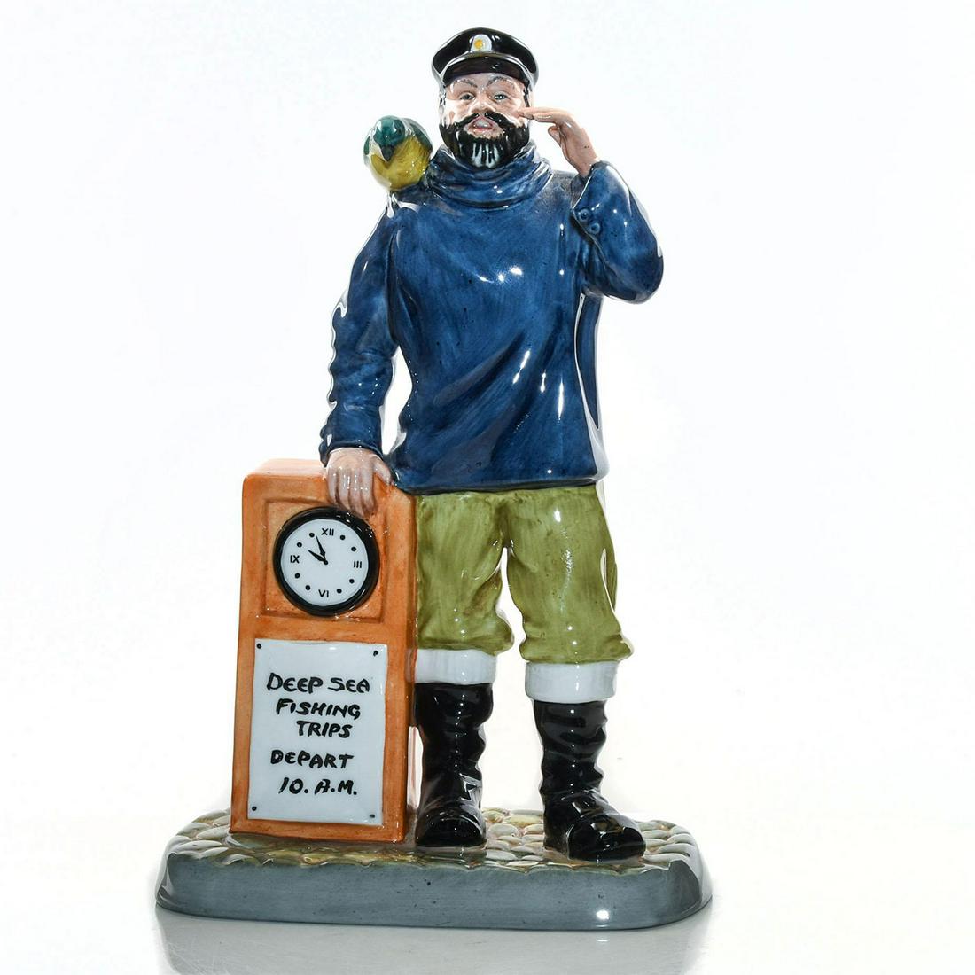 ROYAL DOULTON FIGURINE, ALL ABOARD HN2940: The Captain anxiously awaits his next group of passengers for a deep sea excursion. They sailed the seven seas; some as fisherman others as military leaders. Together they make an impressive addition