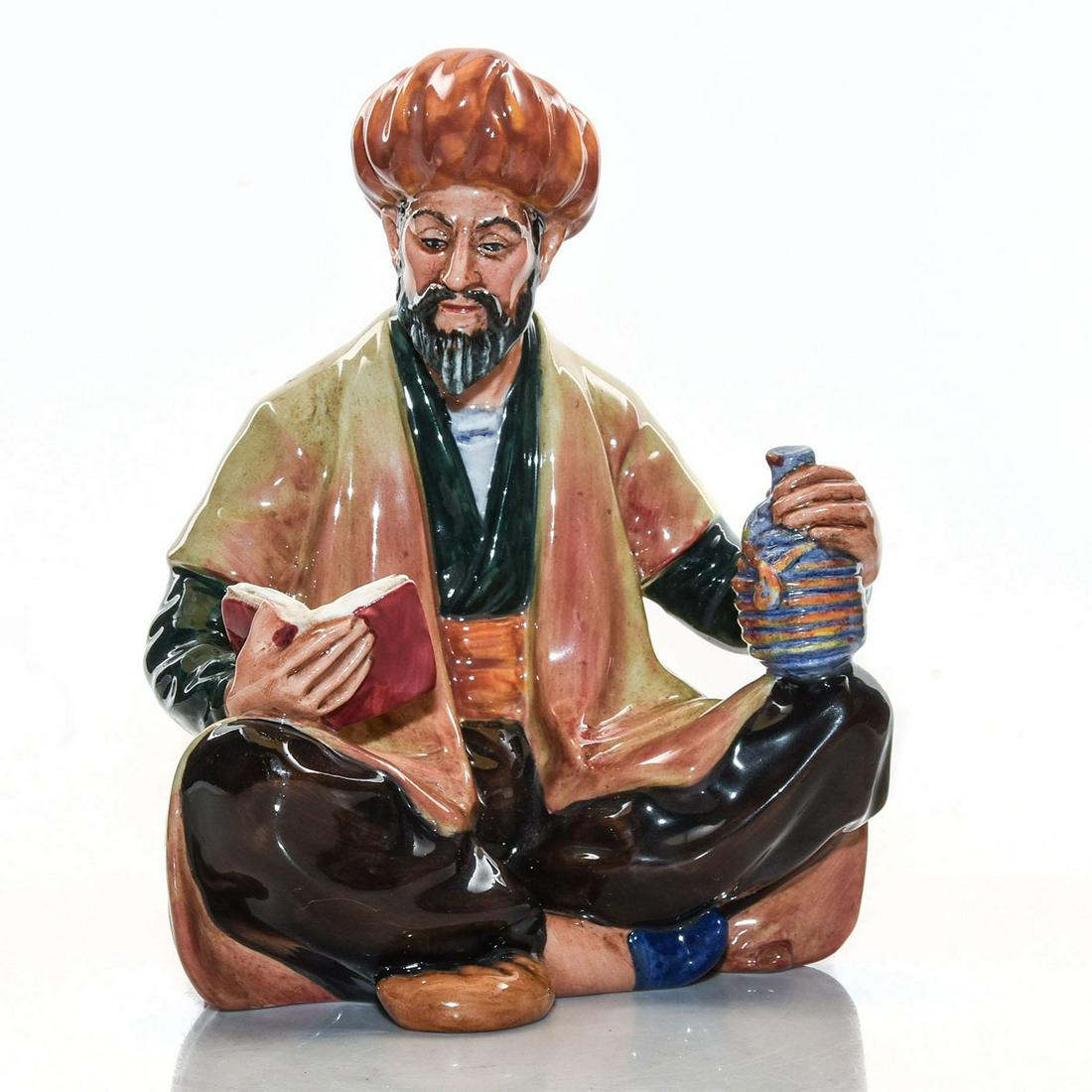 ROYAL DOULTON FIGURINE, OMAR KHAYYAM HN2247: Middle Eastern Heritage Artist: Mary Nicoll Issued: 1965 - 1983 Dimensions: 6.25"H Manufacturer: Royal Doulton Country of Origin: England