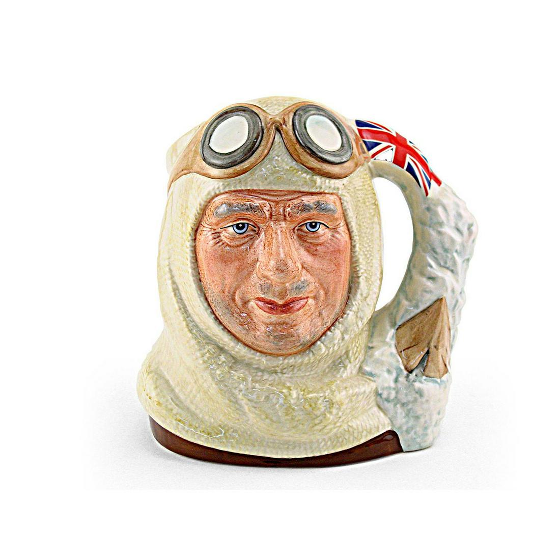 CAPT SCOTT D7116 - LARGE - ROYAL DOULTON CHARACTER JUG: Royal Doulton Character Jug, Capt Scott D7116 (cream balaclava, brown goggles). Designed by David B. Biggs, issued 1998 - 2000. Size:7"H (Large)Captain Robert Falcon Scott (1868 - 1912) was the leader