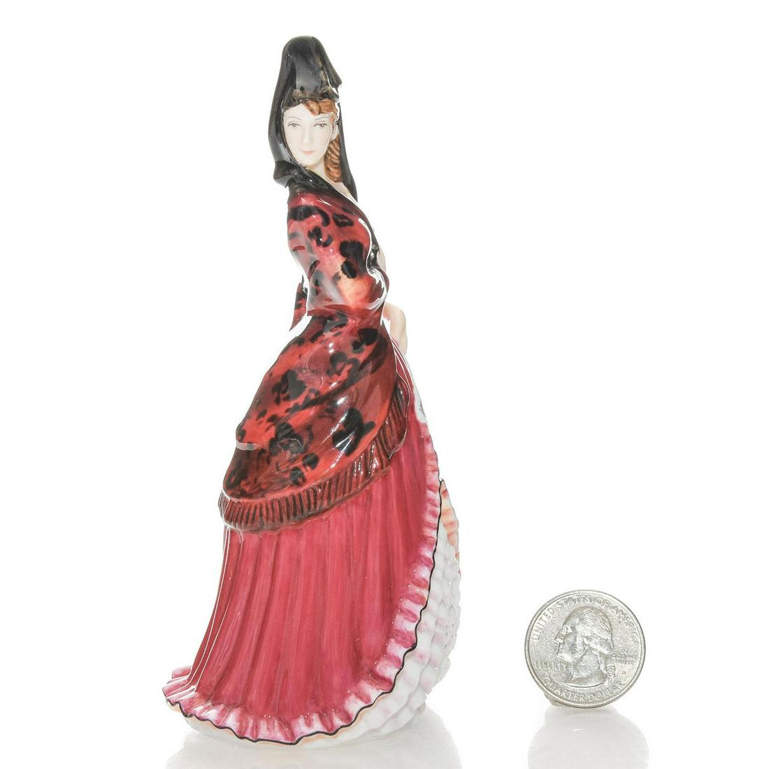 MANTILLA HN5653 - ROYAL DOULTON MINI FIGURINE: Part of the Haute HN Icons Series. Limited edition of 2500. Royal Doulton backstamp. Artist: Peter Gee Issued: 2013 Dimensions: 5"H Edition Number: 1311 Edition Size: 2500 Manufacturer: Royal Doulton 