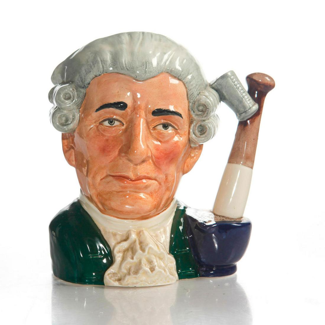 APOTHECARY D6567 - LARGE - ROYAL DOULTON CHARACTER JUG: Characters from Williamsburg series. Doulton backstamp. Artist: Max Henk Issued: 1963-1983 Dimensions: 7"H Manufacturer: Royal Doulton Country of Origin: England