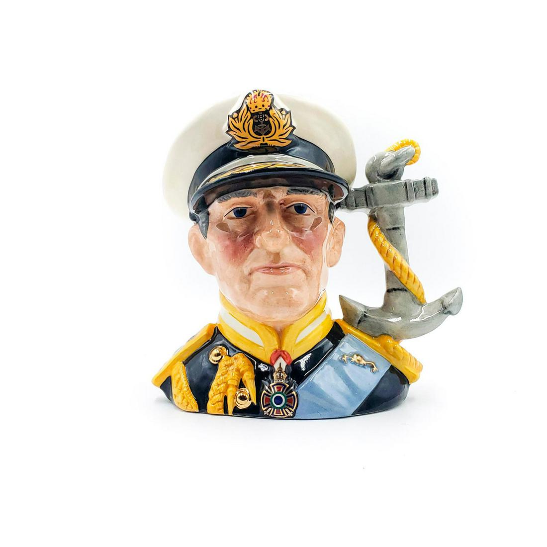EARL MOUNTBATTEN OF BURMA - LARGE - ROYAL DOULTON: D6944. RDICC exclusive, limited edition. Stamped Royal Doulton to bottom. Artist: Stanley J. Taylor Issued: 1993 Dimensions: 7"H Edition Number: 1316 Edition Size: 5000 Manufacturer: Royal Doulton