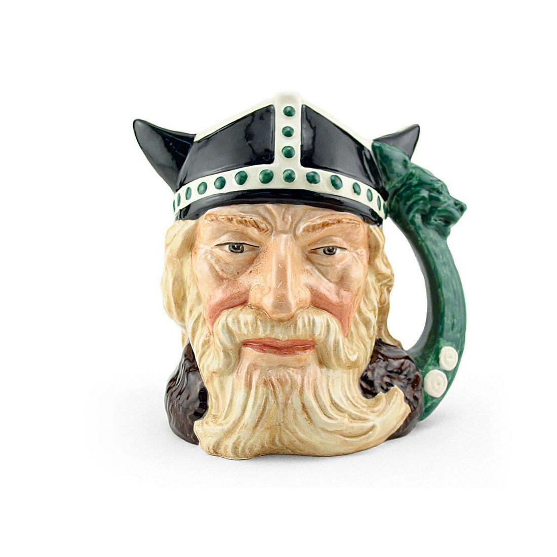 VIKING D6496 - LARGE - ROYAL DOULTON CHARACTER JUG: Royal Doulton Character Jug, Viking D6496 (Black, green and brown coloration). Designed by Max Henk, issued 1959 - 1975. Size: 7.25"H (Large) Manufacturer: Royal Doulton Country of Origin: England
