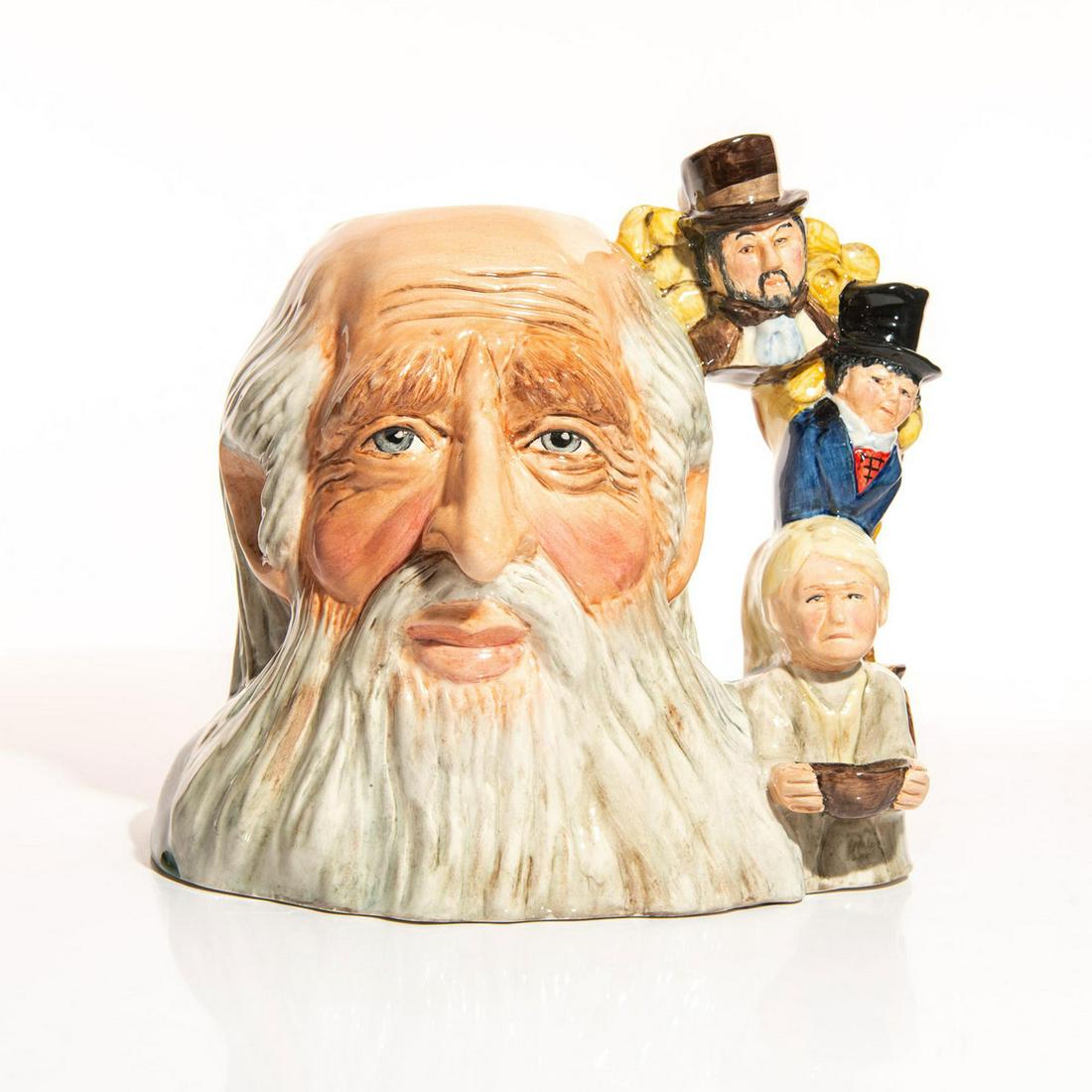 BAIRSTOW MANOR COLLECTABLES LG CHARACTER JUG, FAGIN: Limited edition, character from Charles Dickens Oliver Twist. Backstamp is slightly smeared. Bairstow Manor Collectables backstamp. Artist: Ray Noble Issued: c. 2019 Dimensions: 7.25"H Manufacturer: R