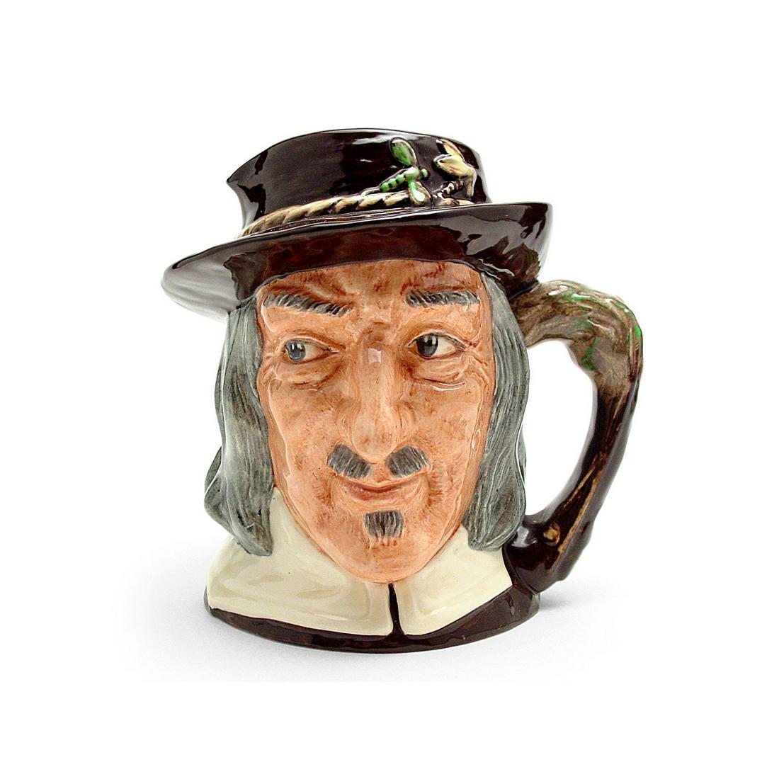 IZAAK WALTON D6404 - LARGE - ROYAL DOULTON CHARACTER: Izaak Walton D6404 (brown hat and coat, white collar). Designed by Geoff Blower, issued 1953 - 1982. Size: 7"H (Large)The English writer Izaak Walton (1593 - 1683) is best known for his book "The Comp
