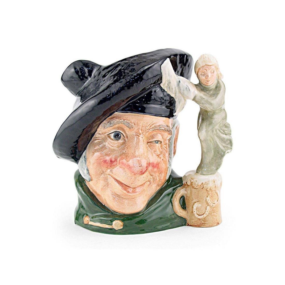 TAM O SHANTER D6632 - LARGE - ROYAL DOULTON CHARACTER: Tam O'Shanter D6632 (dark blue tam, green cloak). Designed by Max Henk, issued 1973 - 1980. Size: 7"H (Large)In a poem written by Robert Burns in 1791, Tam O' Shanter is a drunken farmer who happens u
