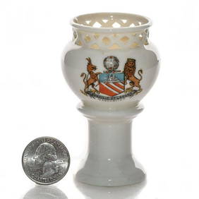 GEMMA CRESTED HERALDIC CHINA VASE, MANCHESTER (1 of 3)