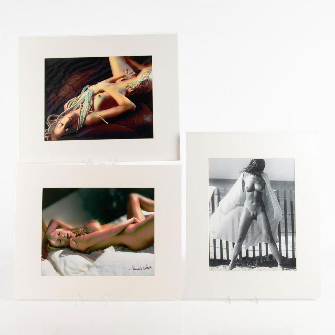 THREE PRINTS, PHOTOS BY HOWARD AUSTIN FELD, EROTICA: Two signed colored b+w photographic prints. One black + white. Artist: Howard Austin Feld Issued: 20th c. Dimensions: 20"L x 16"W Country of Origin: United States Provenance: David Farin Collection