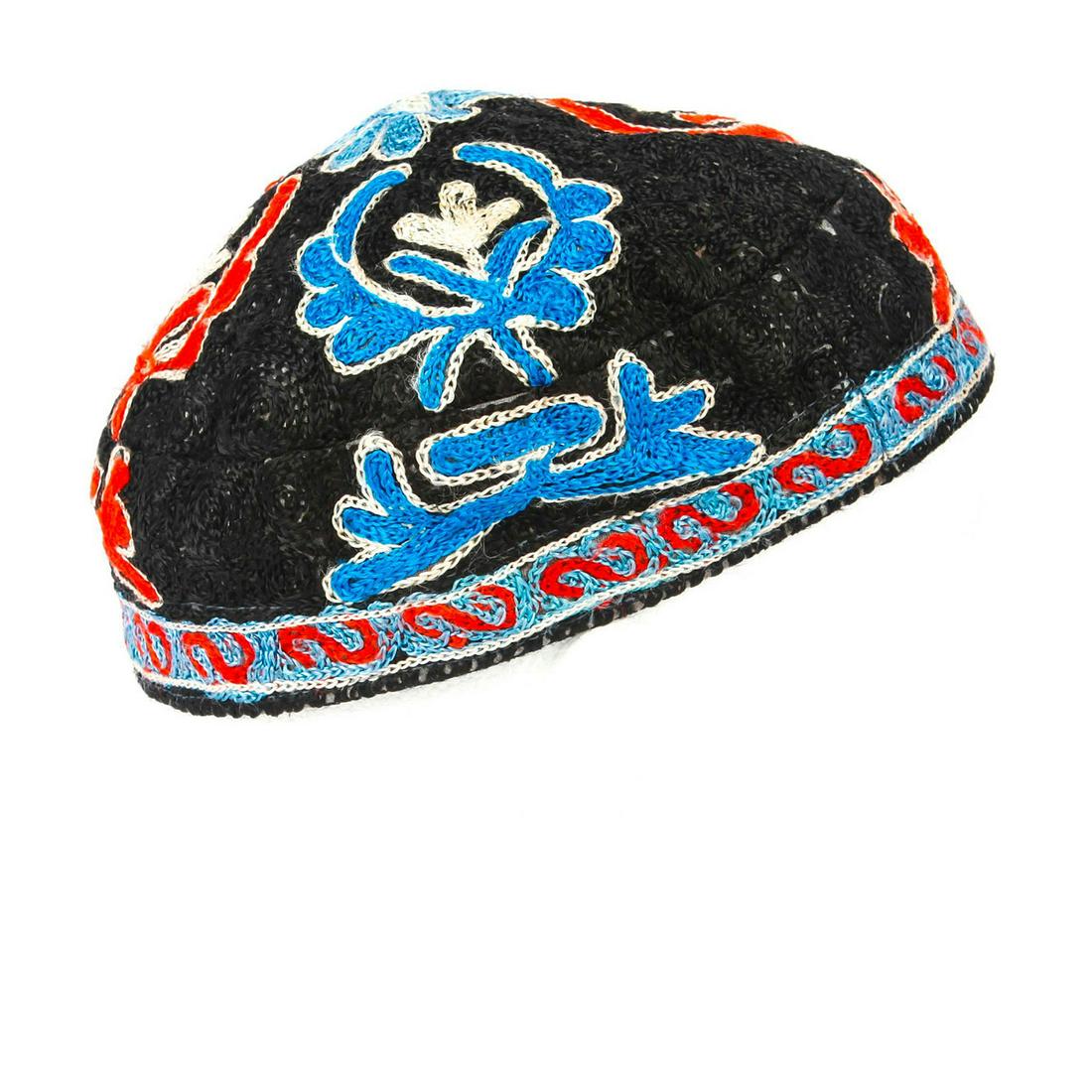 MOROCCAN LINEN BLEND TRIBAL DESIGN HAT (1 of 4)