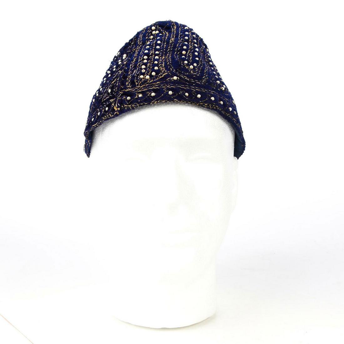 MOROCCAN LINEN BLEND TRIBAL DESIGN HAT (1 of 3)