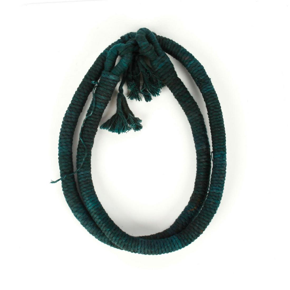 TRADITIONAL ARABIAN BLACK AGAL DOUBLE KEFFIYEH CORD: Worn as an accessory to the traditional Arab cotton head gear. Country of Origin: Saudi Arabia Provenance: David Farin Collection