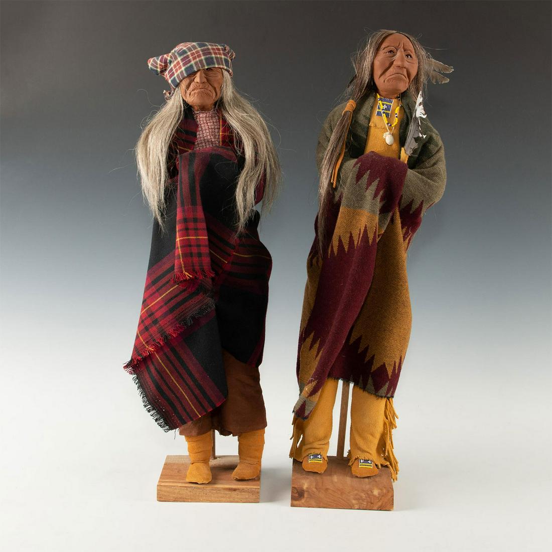 PAIR OF NATIVE AMERICAN PLAINS INDIAN DOLLS (1 of 8)