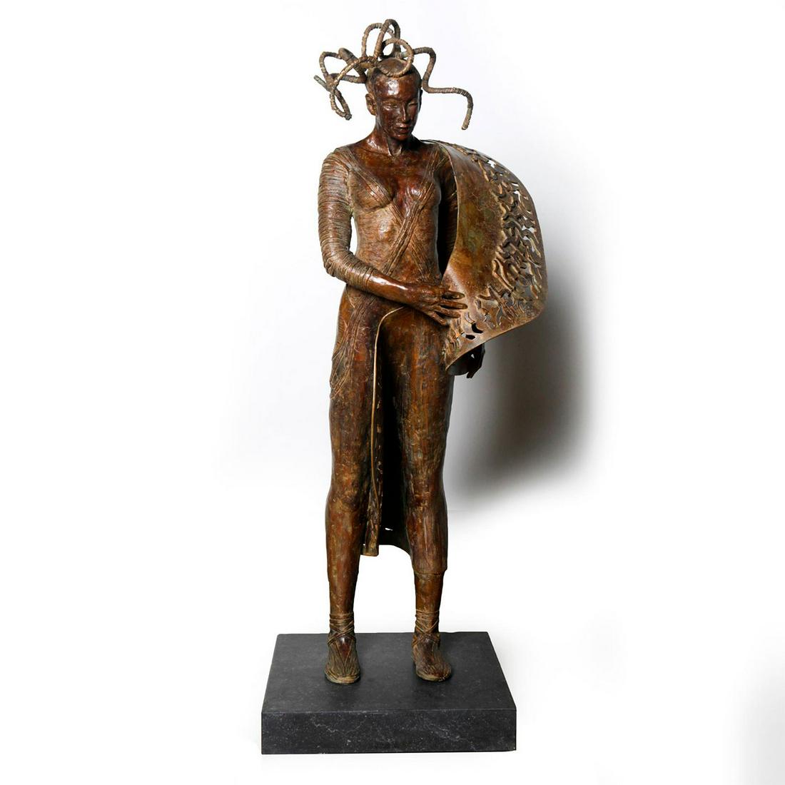 RIEKE VAN DER STOEP BRONZE SCULPTURE, MYTHICAL WOMAN (1 of 16)