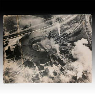 EARLY SOVIET POSTER ALEXANDER RODCHENKO: Industrialization photography on board in the manner of Alexander Rodchenko. Dimensions: 40" x 30" Country of Origin: Russia / Soviet Union