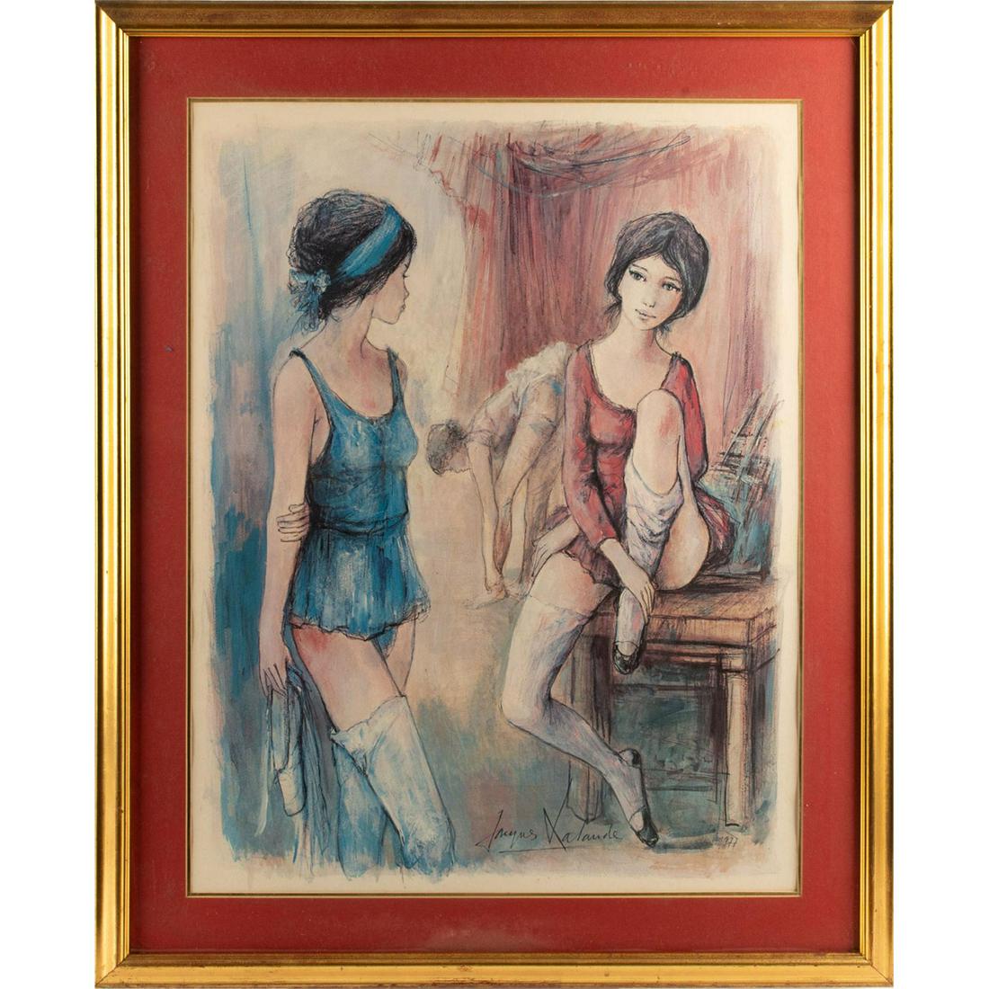 LITHOGRAPH, ARTIST JACQUES LALANDE, APRES LA DANSE 1977 (1 of 4)