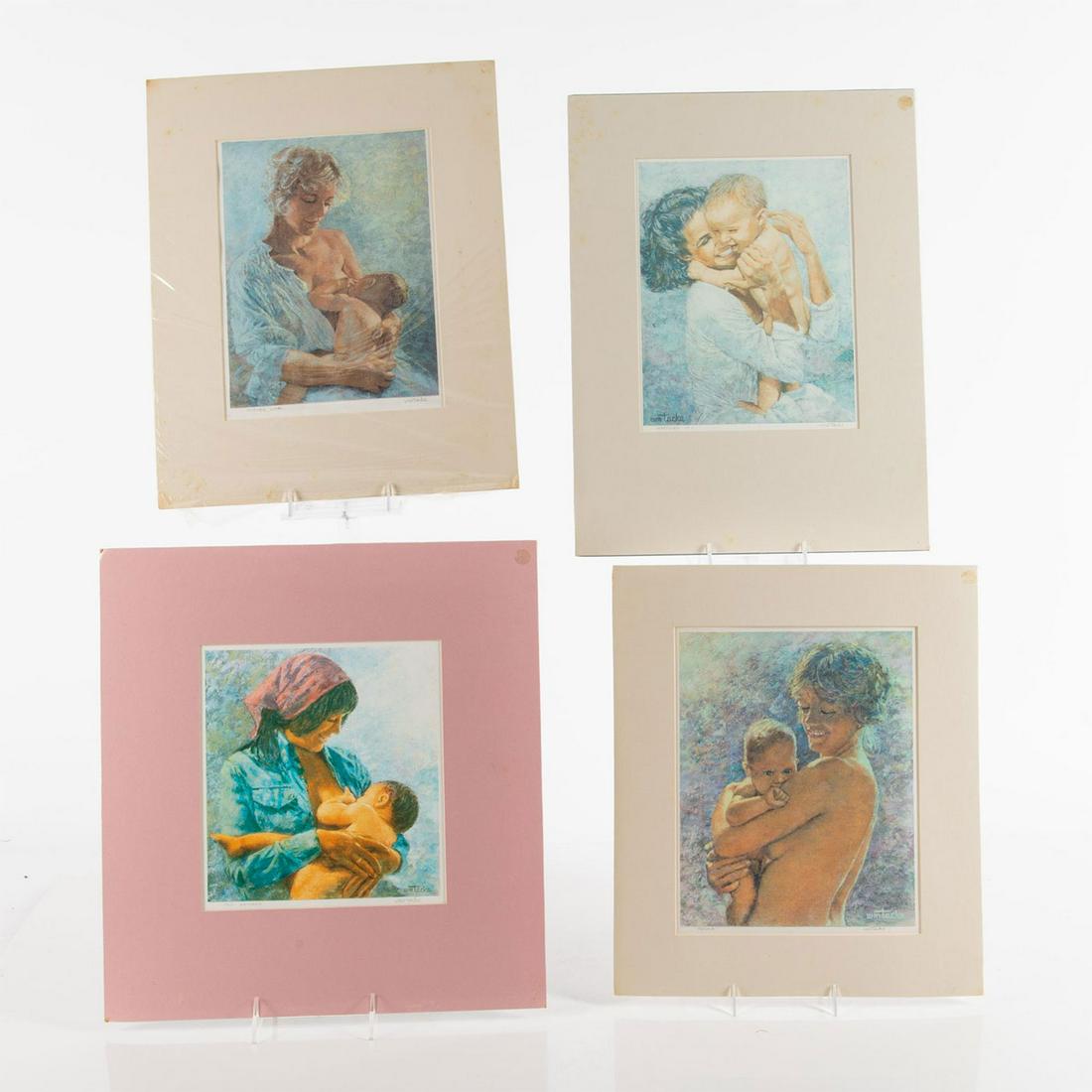 FOUR PRINTS, MOTHERS AND BABIES BY WILLIAM TACKE (1 of 5)
