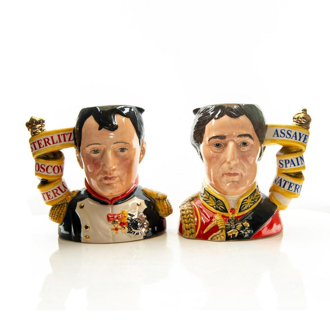 2 SM DOULTON CHARACTER JUGS, NAPOLEON AND WELLINGTON (1 of 3)
