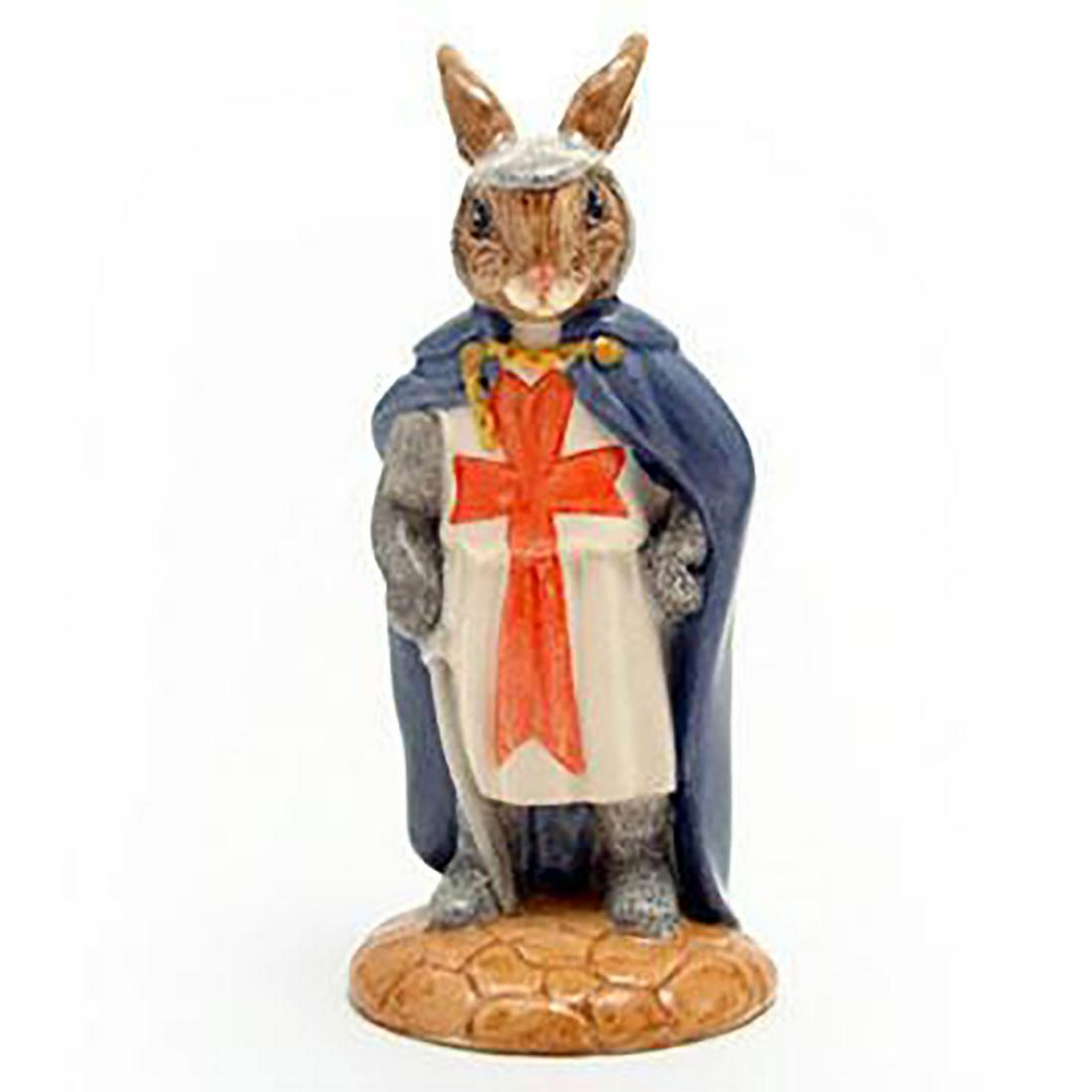 KING RICHARD DB258 GE - ROYAL DOULTON BUNNYKINS: The Robin Hood Collection, Gold edition. Includes original box. Accented in gold gilt. Bunnykins backstamp. Artist: M. Alcock Issued: 2002 - 2003 Dimensions: 4.25"H Manufacturer: Royal Doulton Country