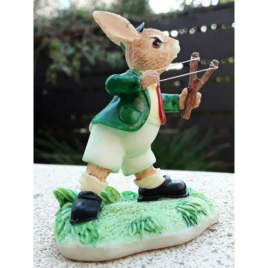 REGINALD RATLEY DBR3 - ROYAL DOULTON BUNNYKINS: Resin. UP TO NO GOOD. Number 1217. Includes original box. Royal Doulton backstamp. Issued: 1996 Dimensions: 2.5"H Manufacturer: Royal Doulton Country of Origin: England