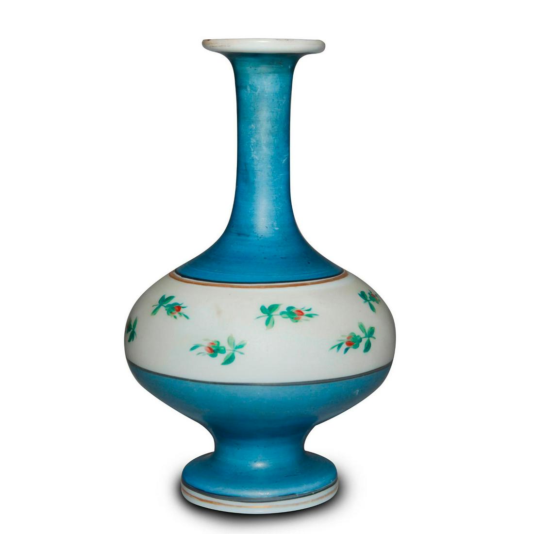 SMALL CERAMIC NEOCLASSICAL STYLE COUNTRY ROSES VASE (1 of 3)