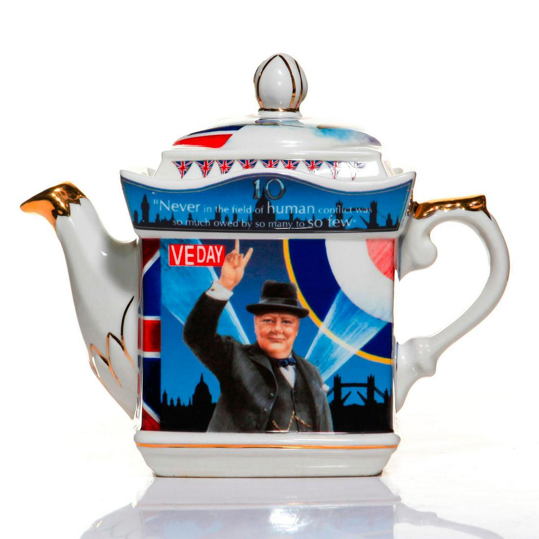 JAMES SADLER SIR WINSTON CHURCHILL TEA POT (1 of 4)