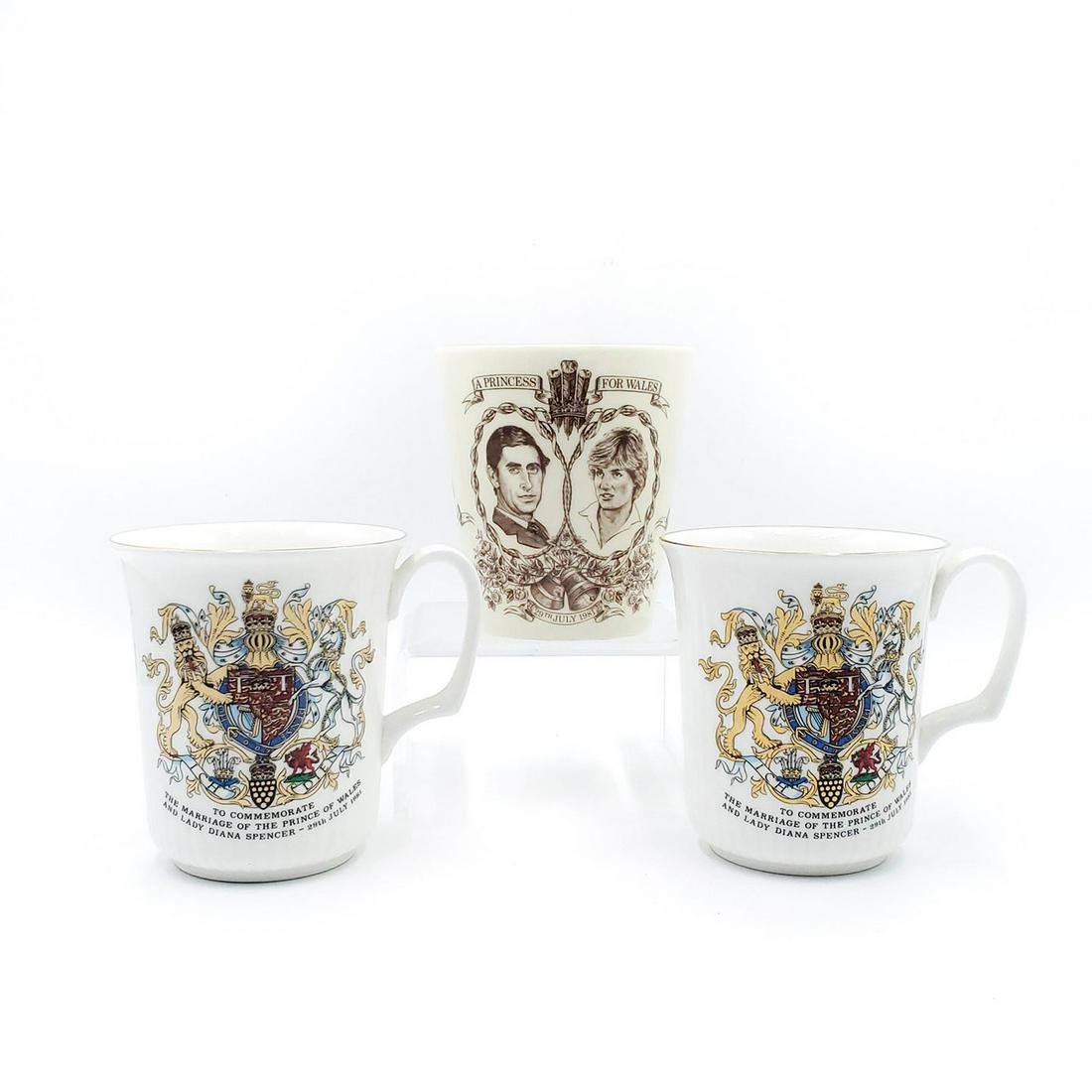 3 ROYAL DOULTON COFFEE MUGS, ROYALTY (1 of 3)