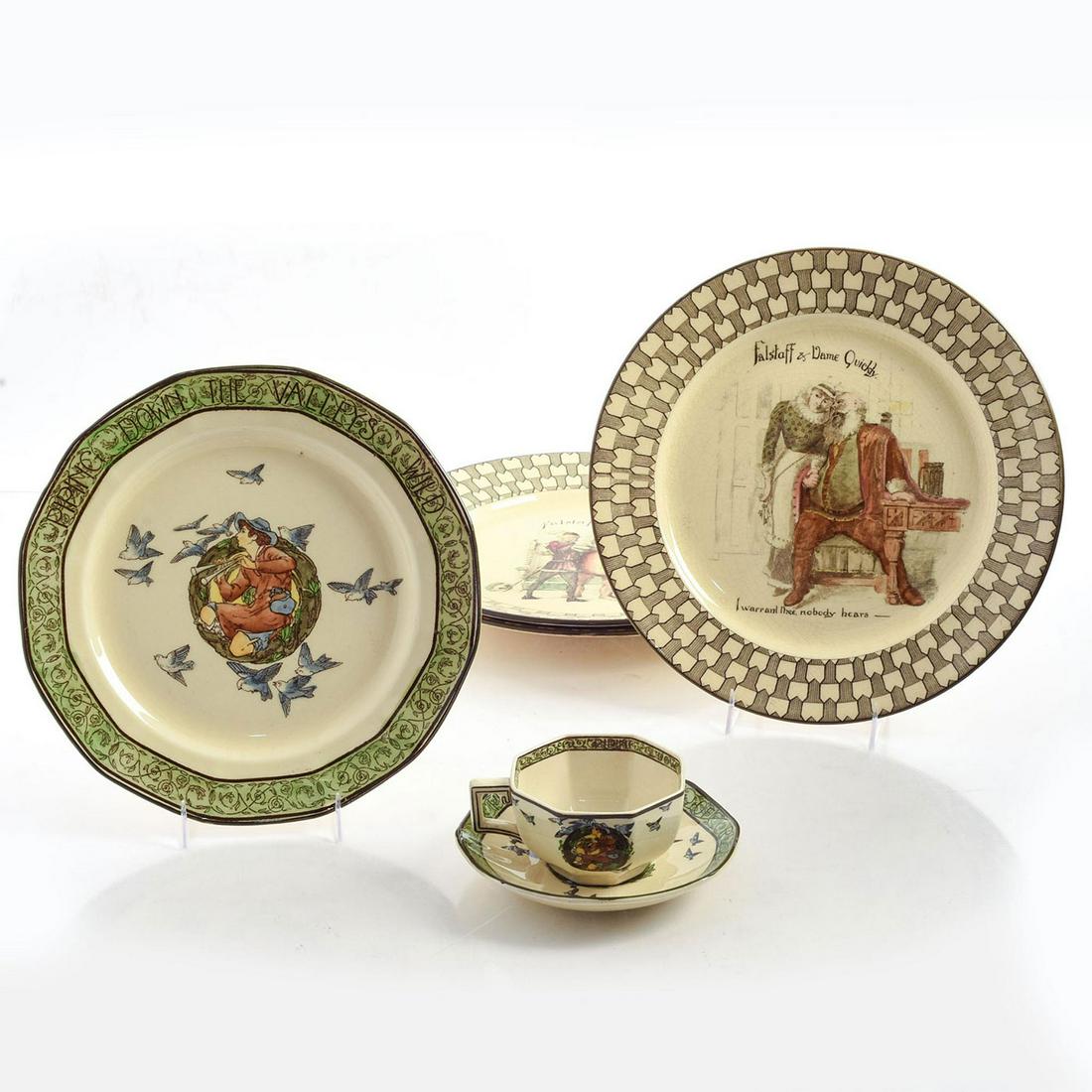 COLLECTION OF ROYAL DOULTON PLATES, SAUCER & TEACUP (1 of 2)