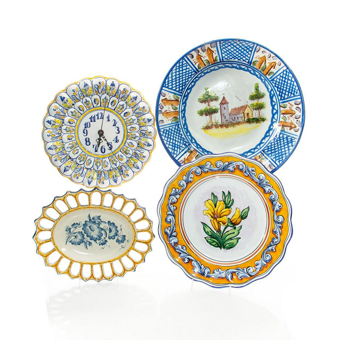 4 PIECES, HAND PAINTED IBERIAN CERAMICS (1 of 3)