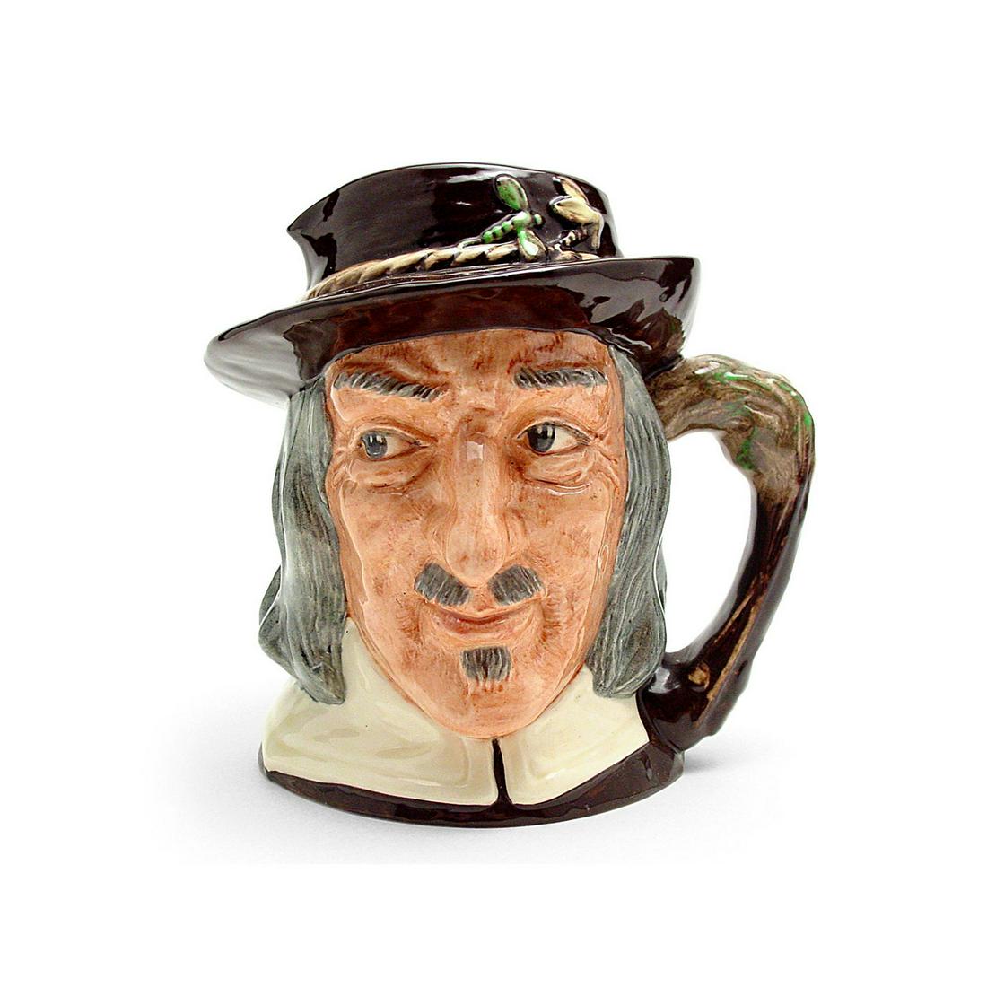 IZAAK WALTON D6404 - LARGE - ROYAL DOULTON CHARACTER: Izaak Walton D6404 (brown hat and coat, white collar). Designed by Geoff Blower, issued 1953 - 1982. Size: 7"H (Large)The English writer Izaak Walton (1593 - 1683) is best known for his book "The Comp
