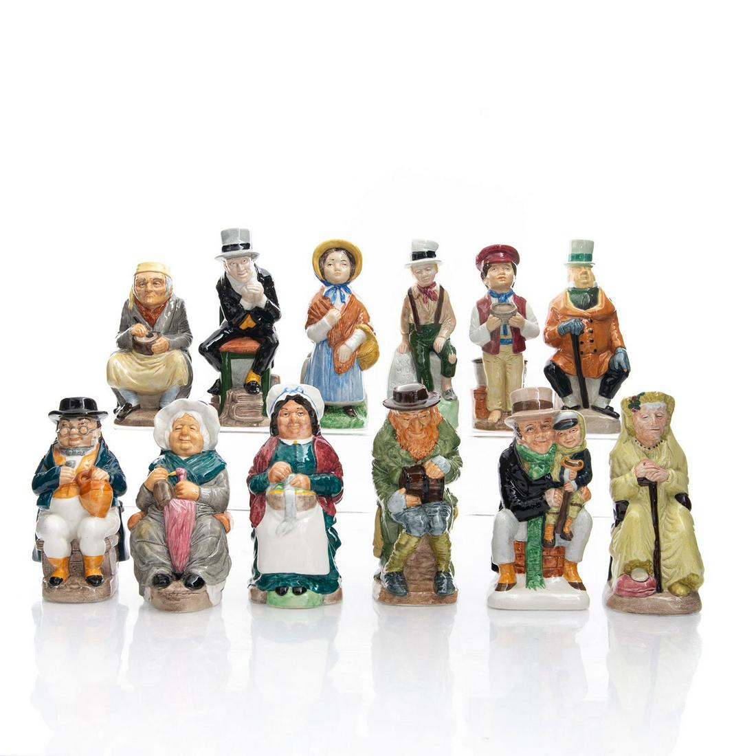 12 WOOD & SONS PORCELIAN CHARLES DICKENS TOBY JUGS (1 of 5)