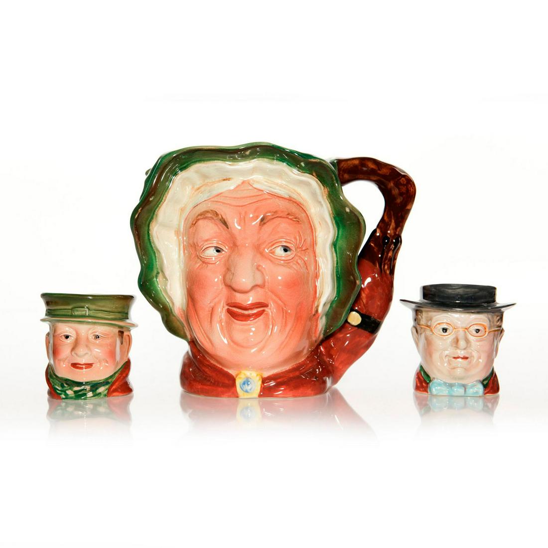 GROUP OF 3 BESWICK LARGE CHARACTER JUG & 2 SUGAR BOWLS (1 of 3)