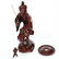HAND CARVED CHERRYWOOD CHINESE FISHERMAN STATUE & BASE - 4
