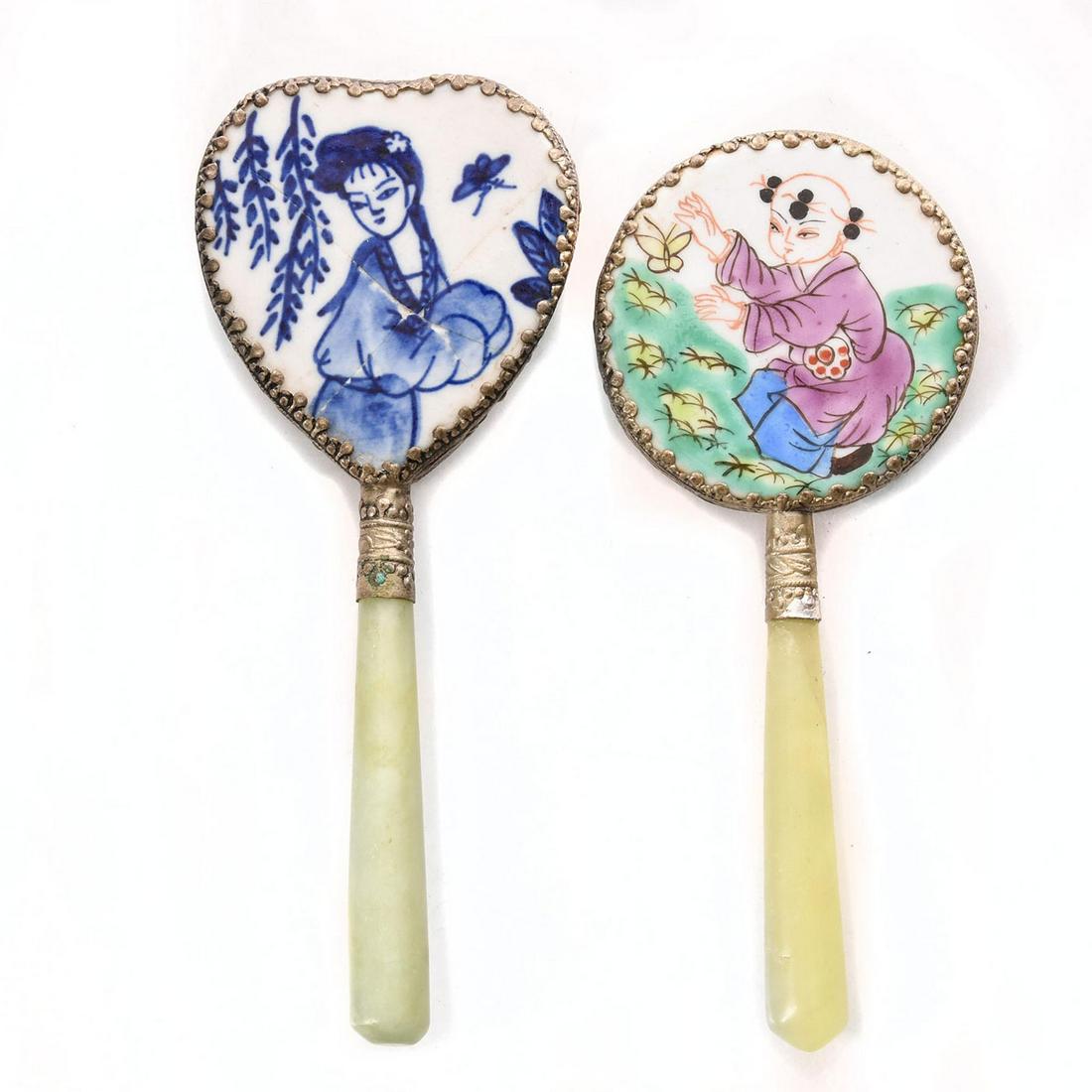 2 20TH CENTURY CHINESE HAND MIRRORS (1 of 2)