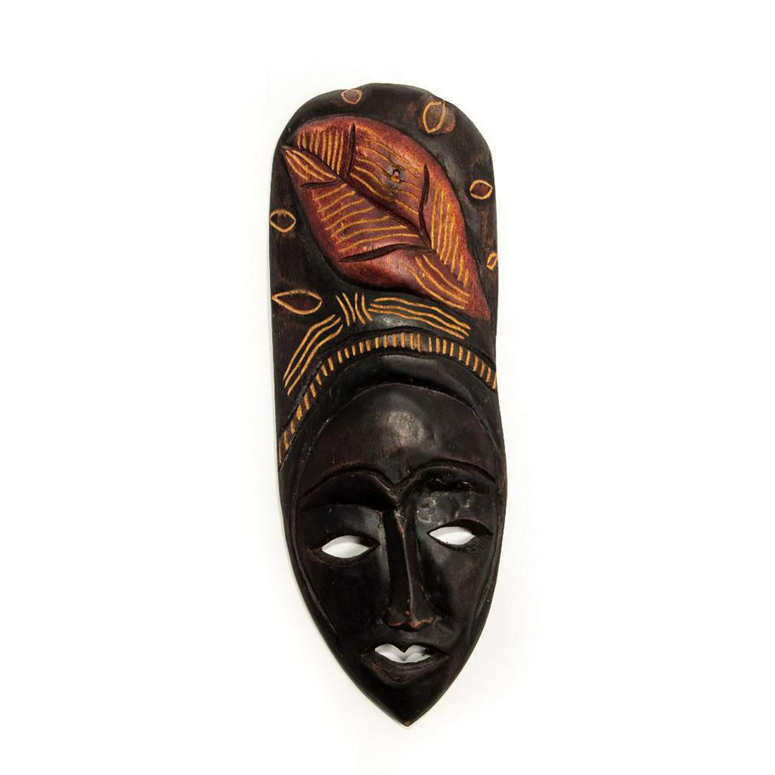 VINTAGE AFRICAN HANDCRAFTED WOODEN WALL MASK (1 of 4)