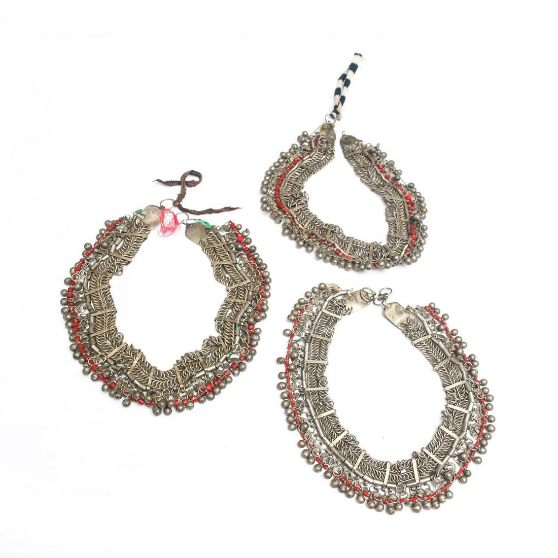 3 YEMENI TRIBAL NECKLACES OR HEADBANDS (1 of 3)