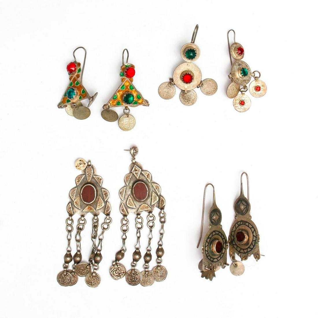 4 PAIR 20TH C. MOROCCAN EARRINGS (1 of 3)