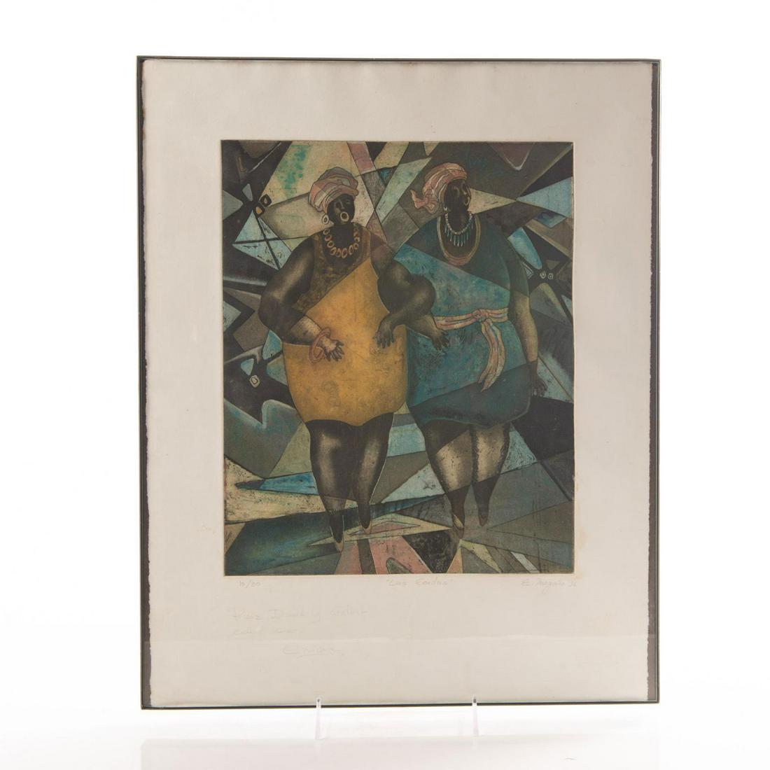 MIXED MEDIA ART; LAS GORDAS BY ENRIQUE MAGANA (1 of 3)