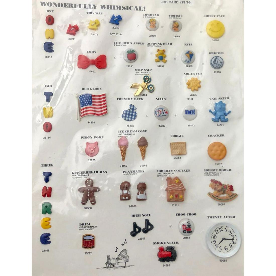 3 CARDS OF MOSTLY PLASTIC REALISTIC BUTTONS (1 of 3)