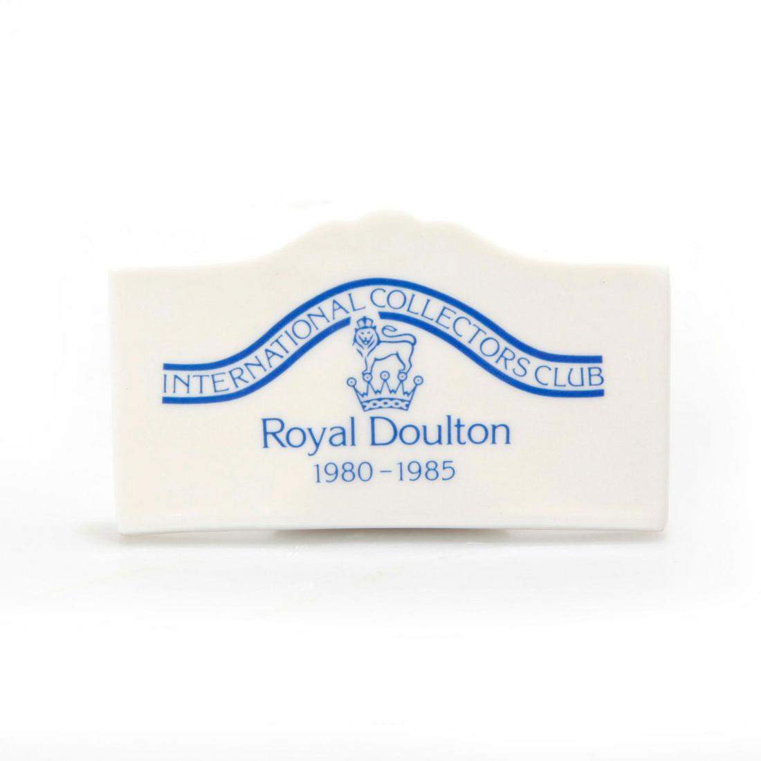 ROYAL DOULTON 1985 INTERNATIONAL COLLECTORS CLUB PLAQUE (1 of 2)
