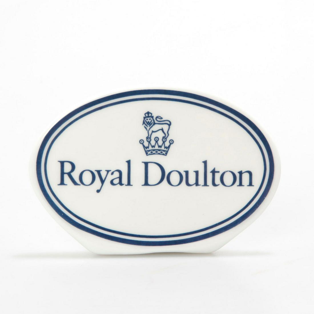 ROYAL DOULTON OVAL SHAPED DEALER TABLE DISPLAY PLAQUE (1 of 2)